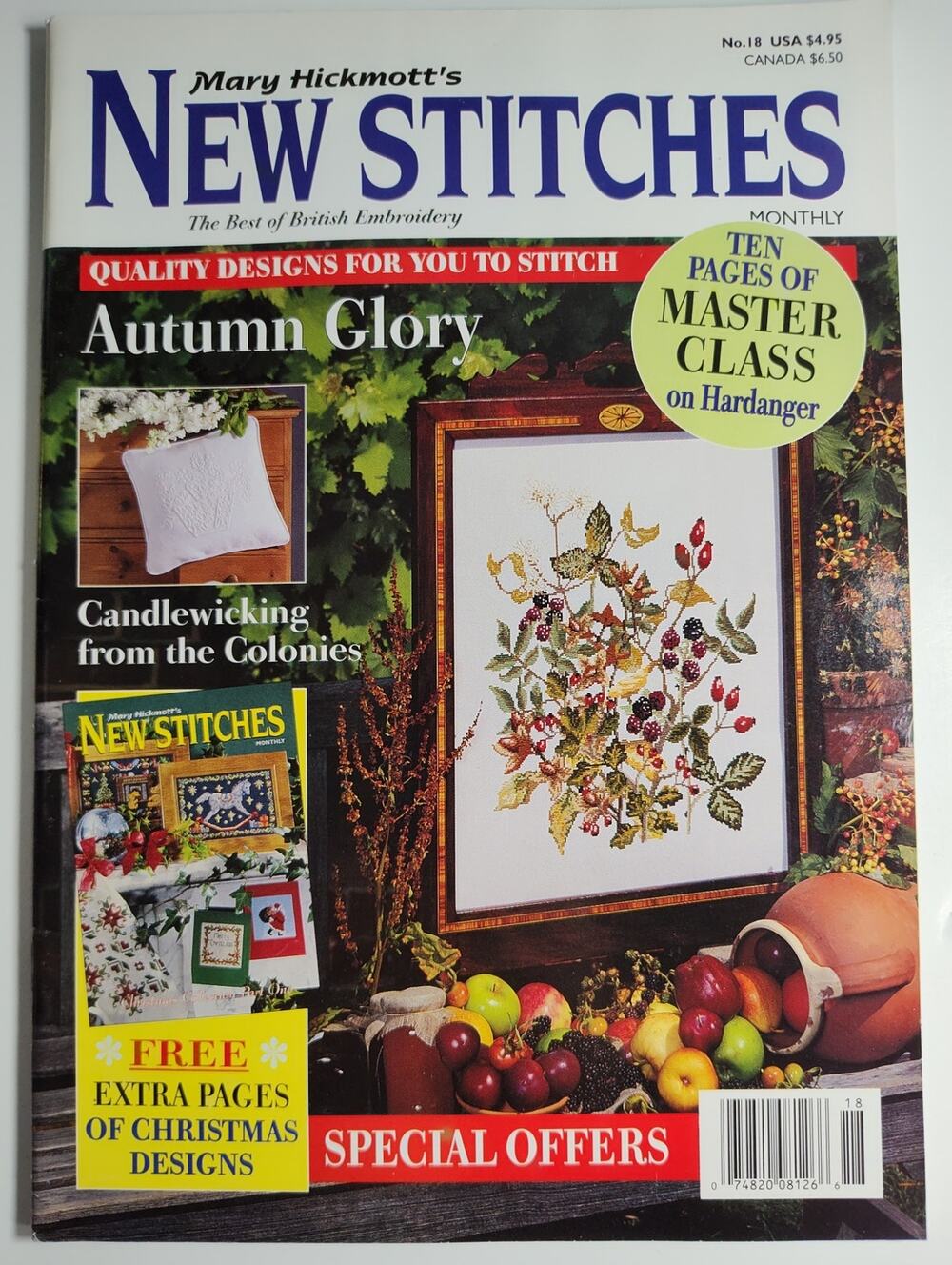 Mary Hickmott's New Stitches #18 Christmas, English Manor, Poppies & Daisies